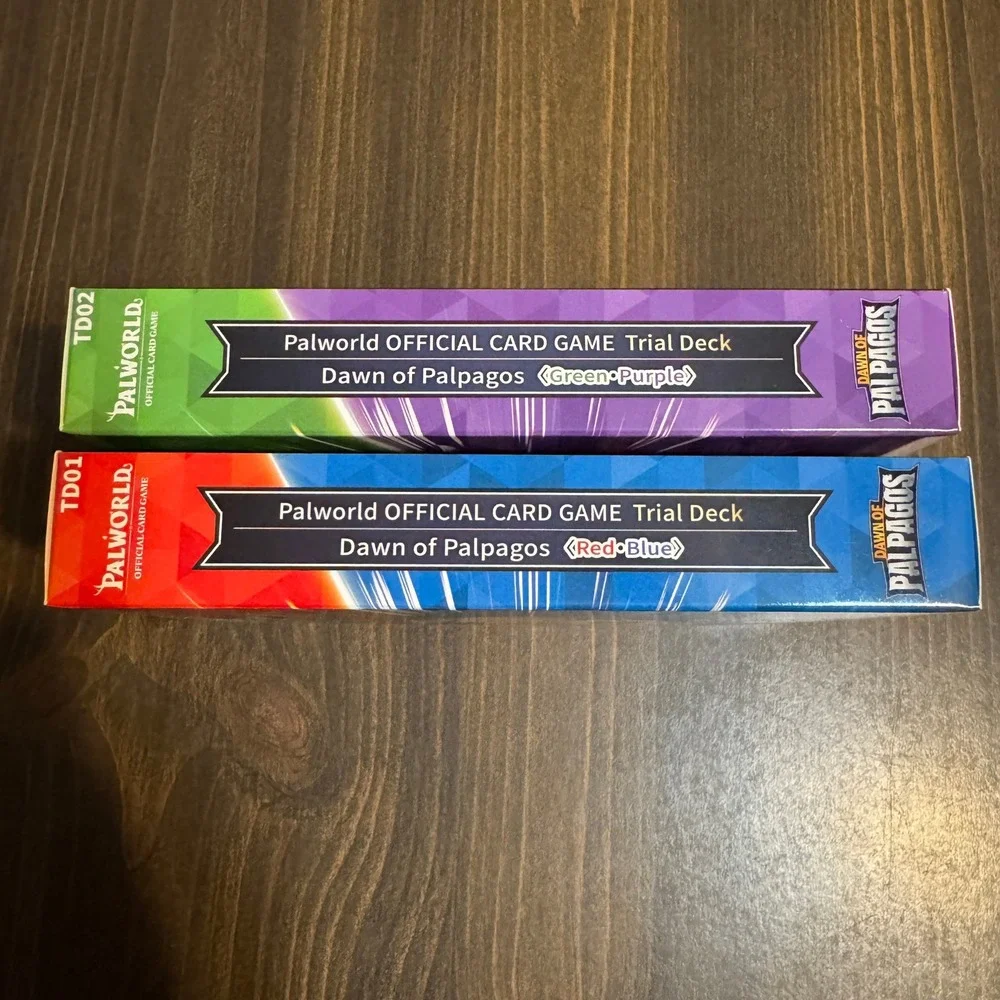 NIB Palworld TCG Dawn of Palpagos Trial Decks Red Blue Green Purple 1st Edition
